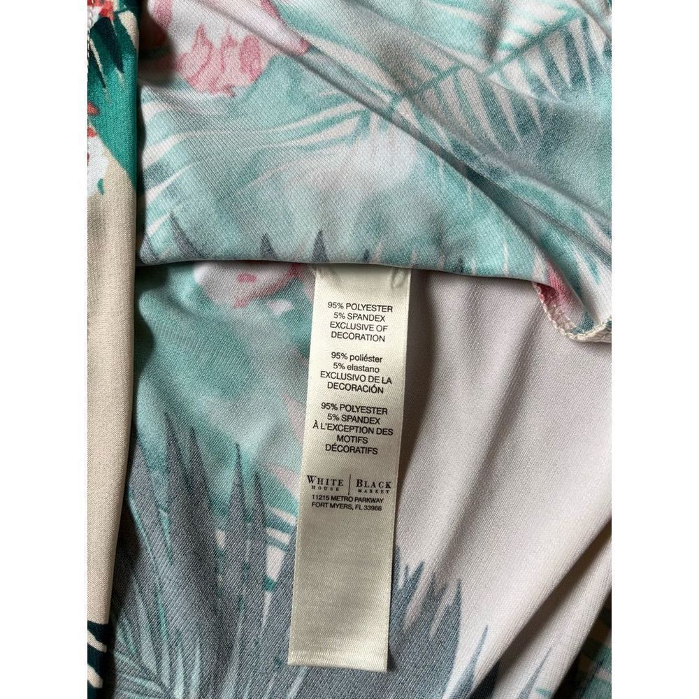 WHBM Racerback Palm Leaf & Flowers Tropical long top - Picture 7 of 9